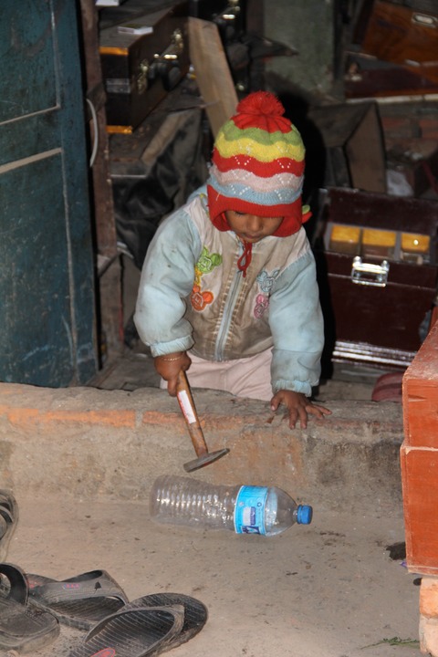 Just a hammer and a bottle-no fancy toys