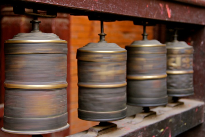 Spinning prayer wheels