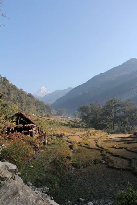 Beautiful view of Machapuchare Mt.