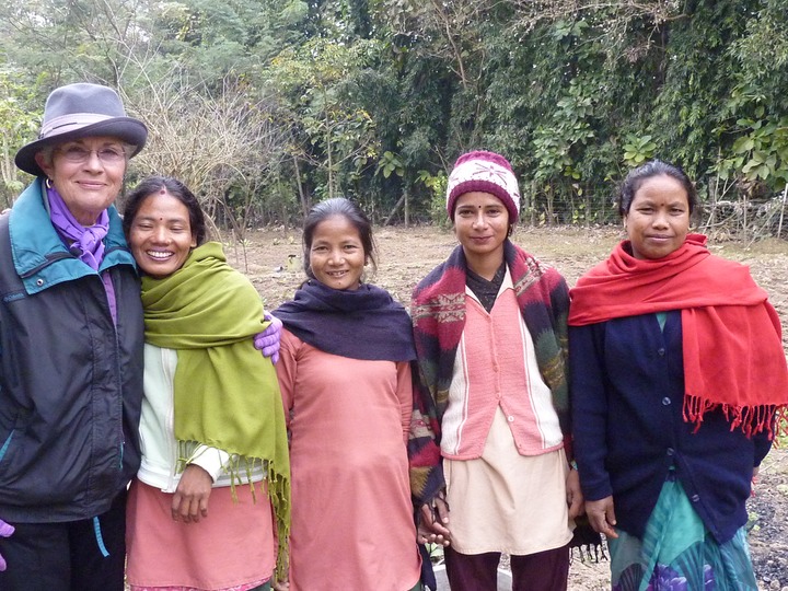 Our friends showed us the garden at Chitwan